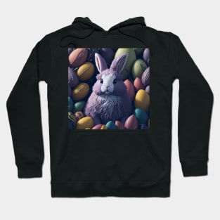 cute easter egg bunny sticker Hoodie